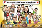 Caricatura de turmas a cores.